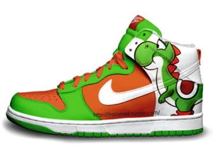 Yoshi-Custom-Nike-Dunk-Hi-Shoes